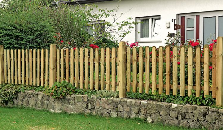 clôture de jardin en bois