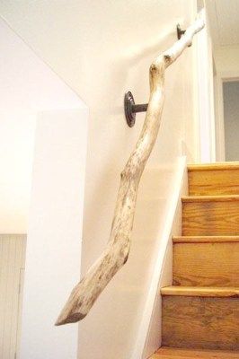 rampe d’escalier en bois flotté